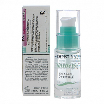 Концентрат для кожи вокруг глаз и шеи CHRISTINA Unstress Eye&Neck Concentrate
