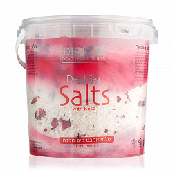 Соль Мертвого Моря с лепестками роз (ведро) DR. SEA Salts with Rose 1200 гр