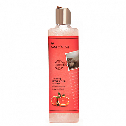 Гель для душа с люфой Красный Грейпфрут Sea of Spa Exfoliating Shower Gel With Loofah
